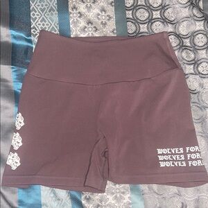 Darc Sport Eggplant Athletic Shorts with High-Rise Waistband